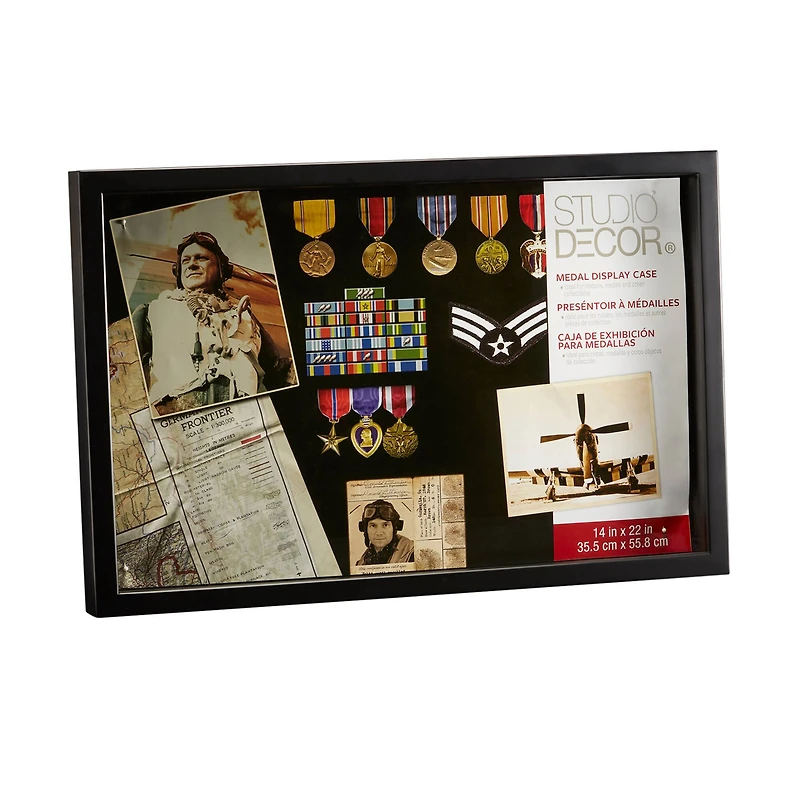 Black Medal Shadow Box by Studio Décor®, 14" x 22"