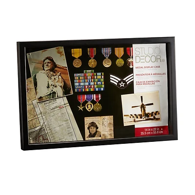 Black Medal Shadow Box by Studio Décor®, 14" x 22"