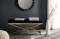 Acra Bench in Black & Gold
