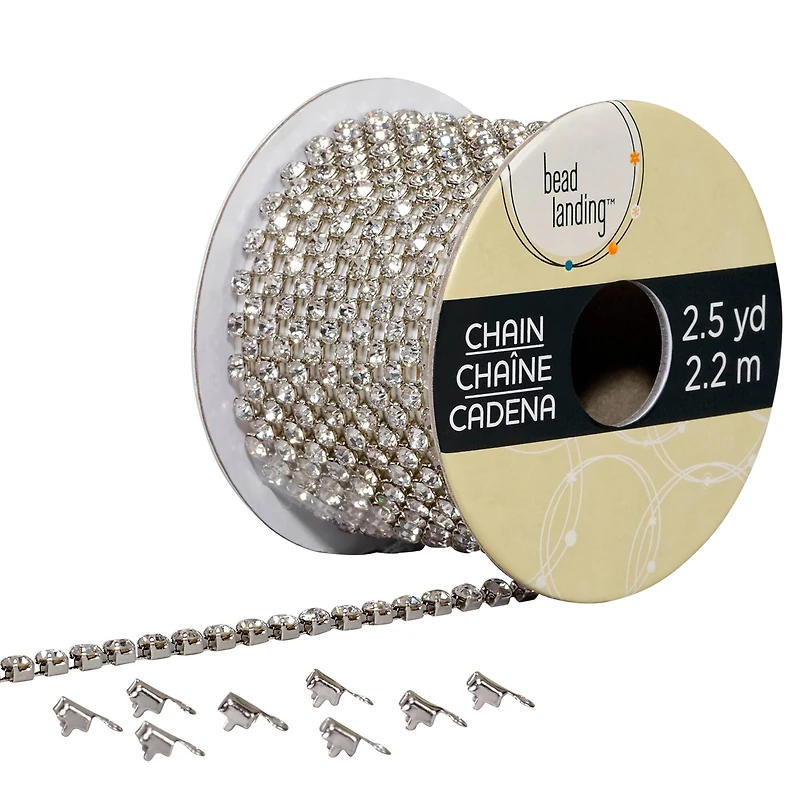 6 Pack: 2.5yd. Rhodium-Plated Cup Chain Spool by Bead Landing™