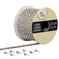 6 Pack: 2.5yd. Rhodium-Plated Cup Chain Spool by Bead Landing™