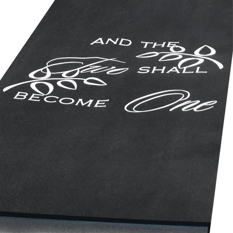 Hortense B. Hewitt Co. Two Shall Become One Aisle Runner, Black