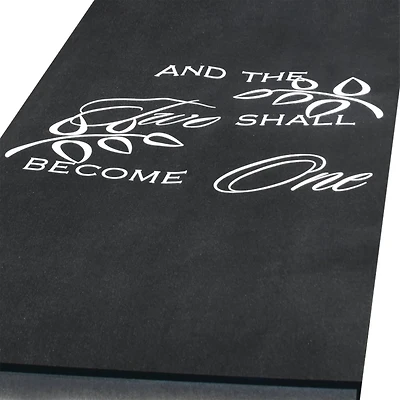 Hortense B. Hewitt Co. Two Shall Become One Aisle Runner, Black