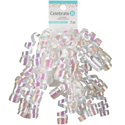 White Holographic Twisty Bows By Celebrate It™