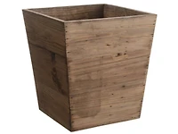 13.75" Country Rustic Natural Wood Storage Bin