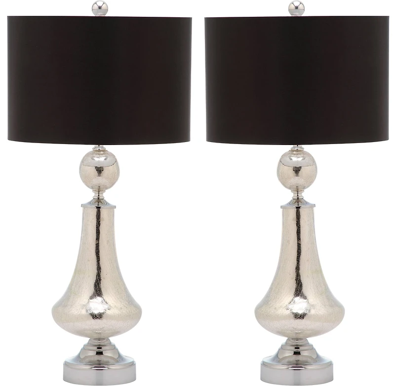 Crackle Lamp Set in Mercury