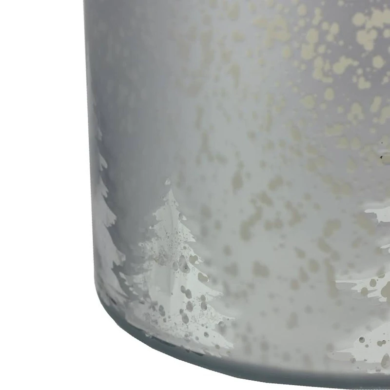 8" Reindeer & Tree Silhouette Pillar Candle Holder with Handle