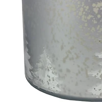 8" Reindeer & Tree Silhouette Pillar Candle Holder with Handle