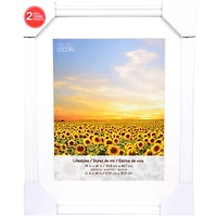 2 Pack Lifestyles 11" x 14" White Frames with Mat by Studio Décor®