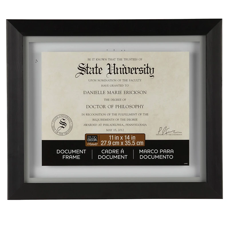 11" x 14" Black Document Float Frame by Studio Décor®
