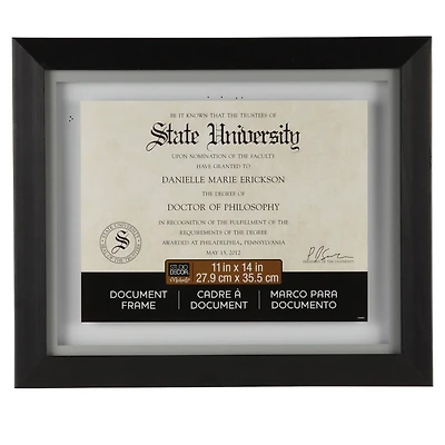 11" x 14" Black Document Float Frame by Studio Décor®