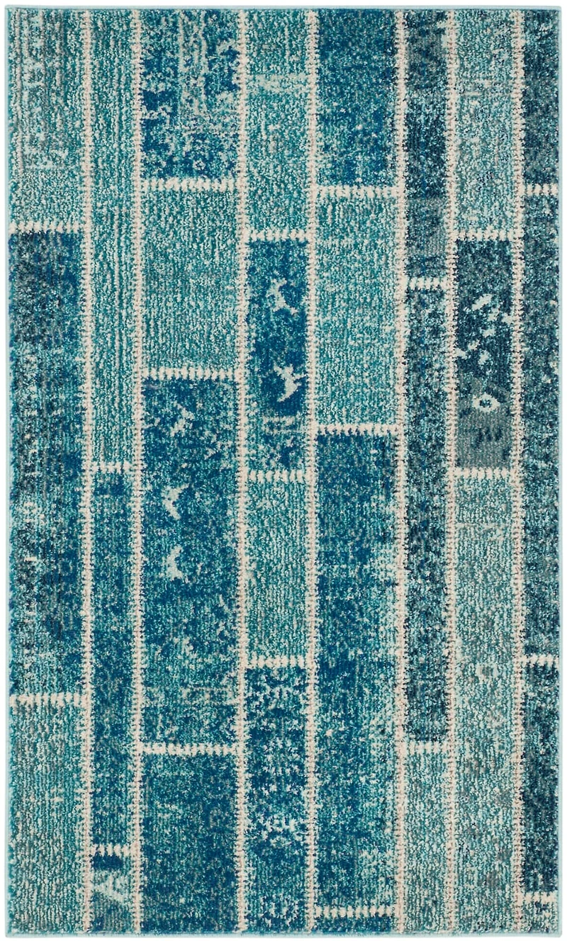 Monaco Scroll Block 4' X 5'-7" Area Rug