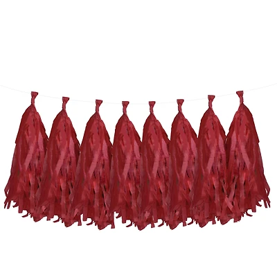 Red Tissue Tassel Garland by Celebrate It™