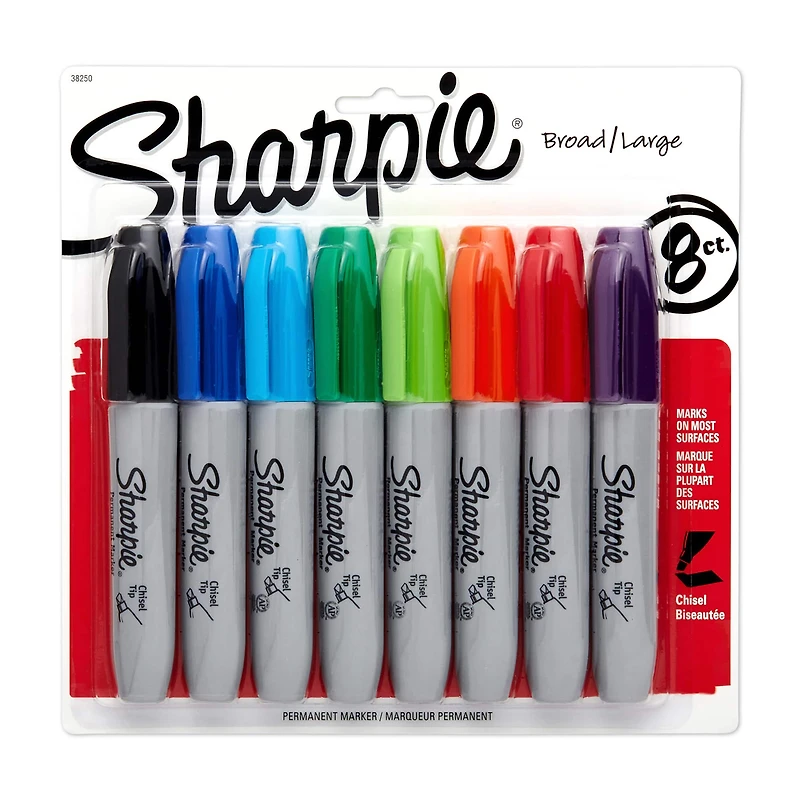Sharpie® Chisel Tip Permanent Marker Sets, 8 Count