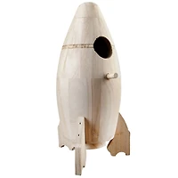 8 Pack: 10.5" Rocket Ship Wood Birdhouse by Make Market®