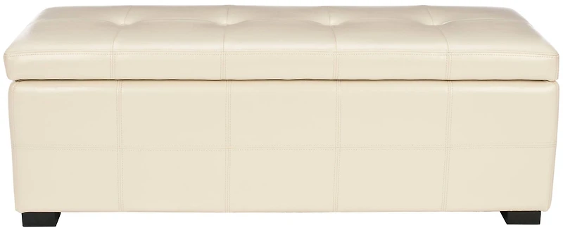 Maiden Large Tufted Storage Bench in Creme