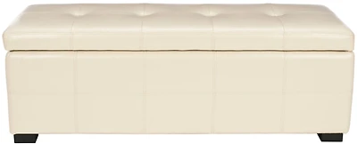 Maiden Large Tufted Storage Bench in Creme