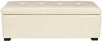 Maiden Large Tufted Storage Bench in Creme