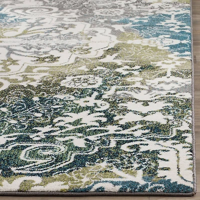 Water Color Boho Contemporary 2'-2" X 10' Area Rug