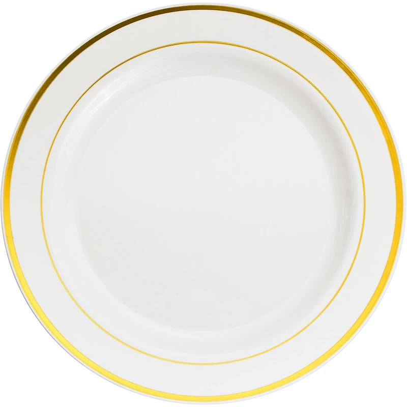 10.3" Round Banquet Plates with Gold Trim by Celebrate It™, 10ct.