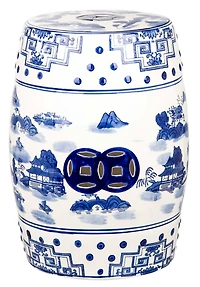 Gateless Mist Garden Stool in Blue