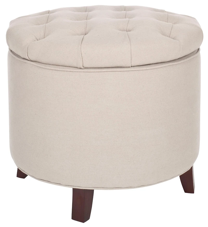 Amiela Tufted Ottoman in Beige