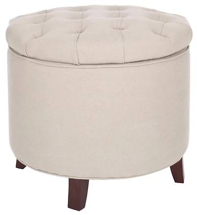 Amiela Tufted Ottoman in Beige