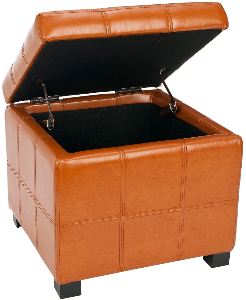 Maiden Square Tufted Ottoman in Saddle