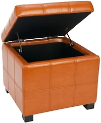 Maiden Square Tufted Ottoman in Saddle