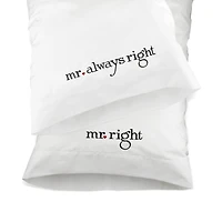 Hortense B. Hewitt Co. Pillowcase Set, Mr. & Mr, Right