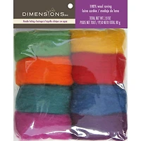 Dimensions® Needle Felting Wool Rovings, Rainbow