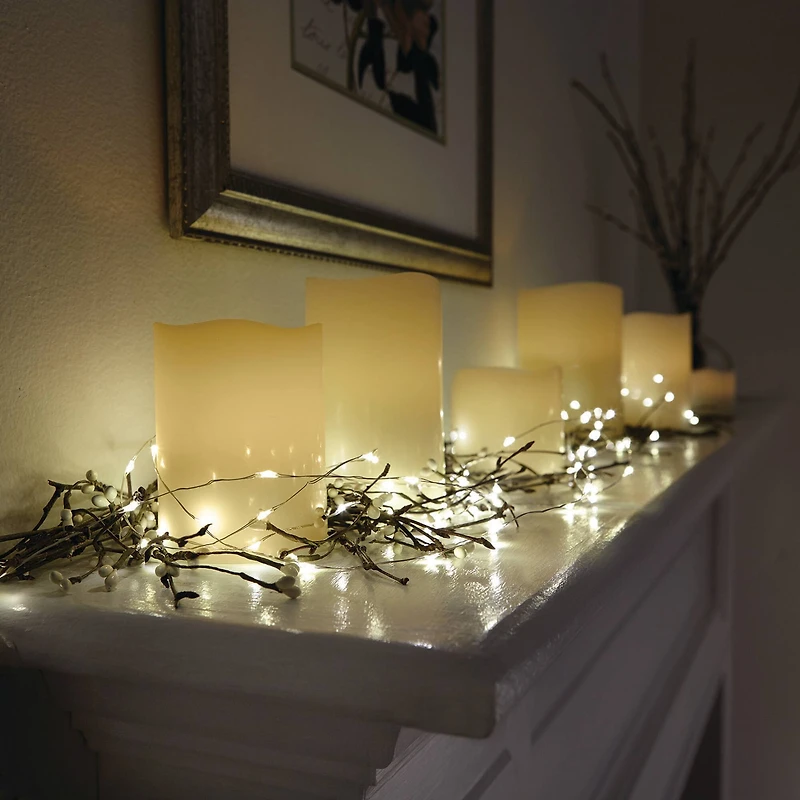 40ct. Warm White Silver Wire LED String Lights by Ashland®