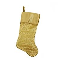 20.5" Gold Glitter Star Christmas Stocking