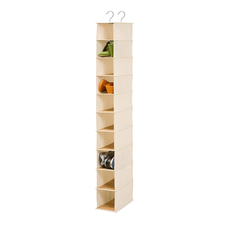 Honey Can Do Bamboo & Natural 10-Shelf Organizer