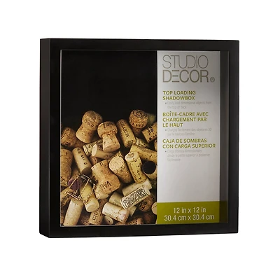 12" x 12" Black Top-Loading Shadow Box by Studio Décor®
