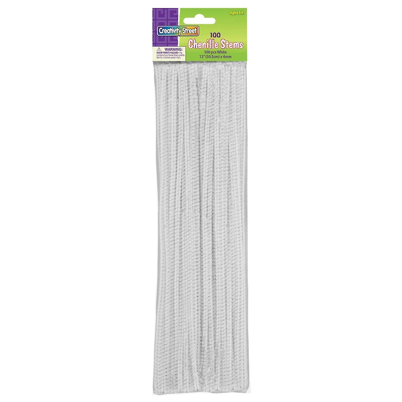 Pacon® Creativity Street® 12” Snow White Chenille Stems, 24 Pack Bundle