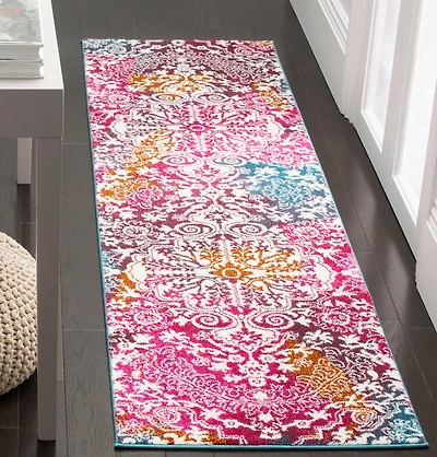 Water Color Boho Contemporary 2'-2" X 8' Area Rug