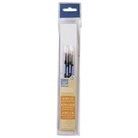Golden Synthetic Round Acrylic Brushes, 4pc. by Artist's Loft® Necessities™
