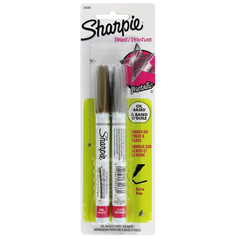 Sharpie® Oil-Based Paint Markers, Extra Fine Point Metallic Set