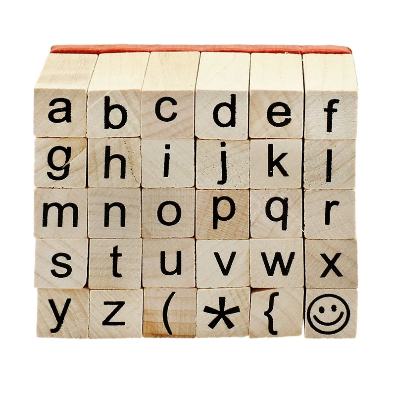 6 Pack: Small Lowercase Alphabet Wood Stamp Set by Recollections™