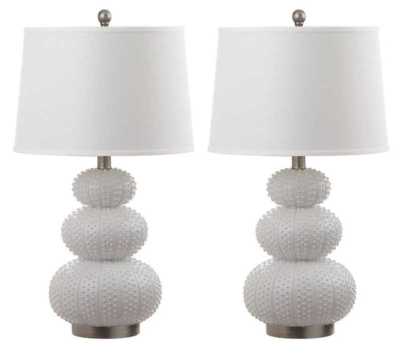 Rita Table Lamp Set in Off White