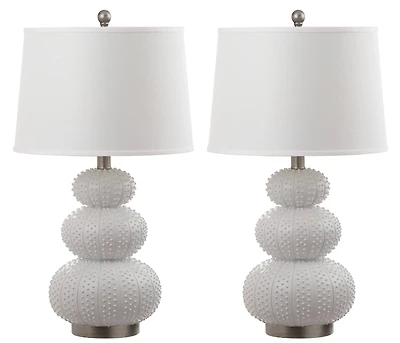 Rita Table Lamp Set in Off White