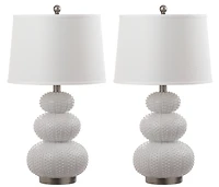 Rita Table Lamp Set in Off White