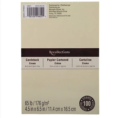 12 Packs: 100 ct. (1200 total) Cardstock Paper by Recollections