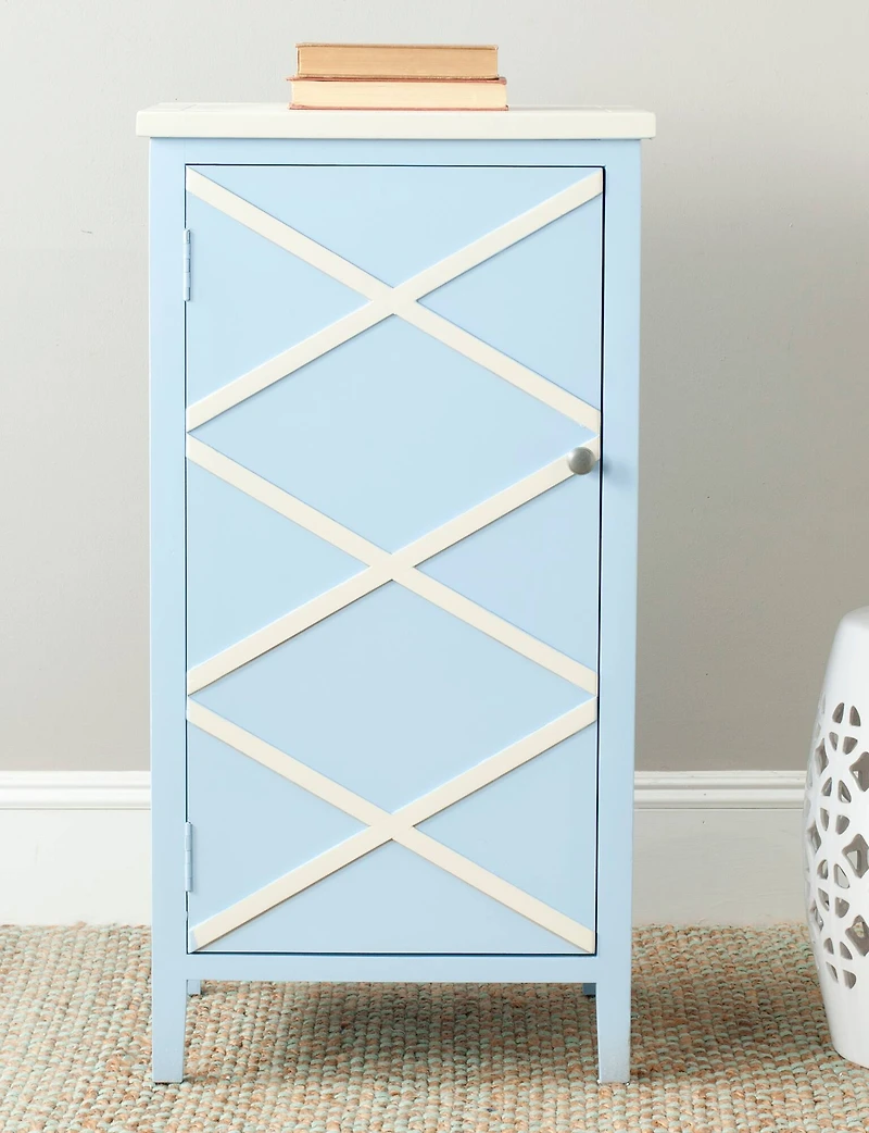 Cary Cabinet in Light Blue & White