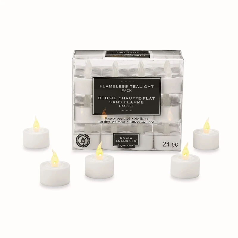 White Flameless Tealights, 24ct. by Ashland®
