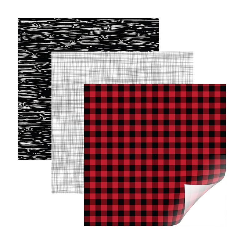 Cricut® Patterned Iron-On Sampler, Rustic Lodge Lumberjack