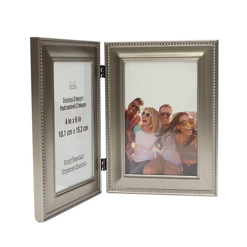 12 Pack: Antique Pewter, 4" x 6", Hinged Frame Simply Essentials™ By Studio Décor®