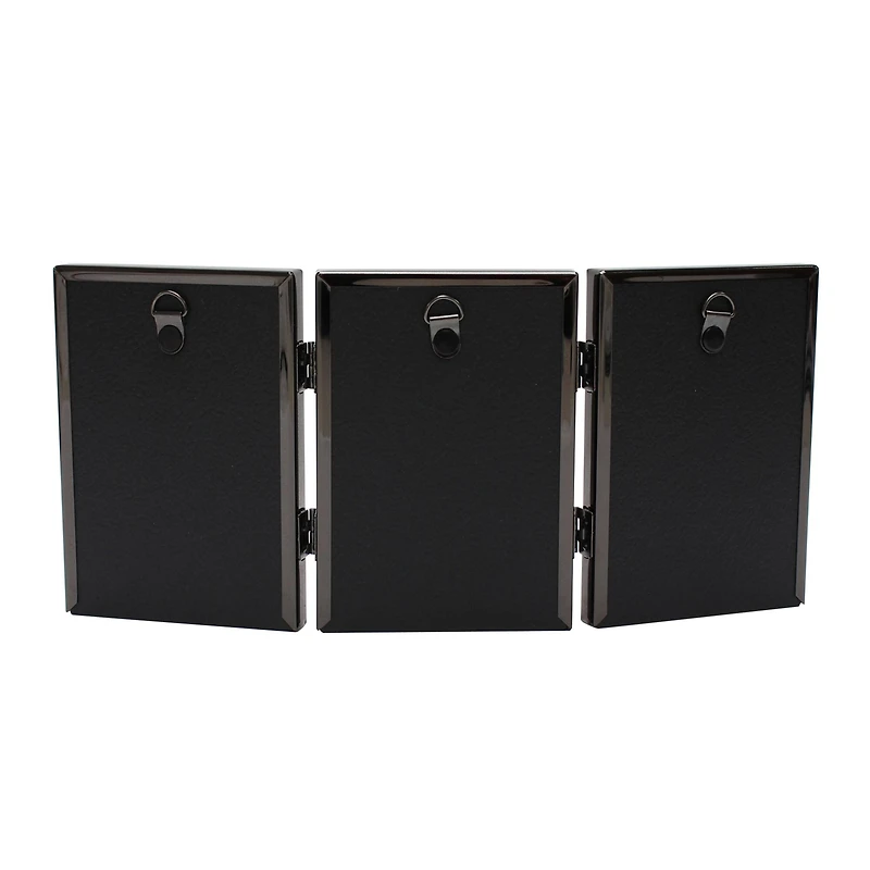 Simply Essentials™ 3 Opening 3.5" x 5" Black Hinged Metal Frame by Studio Décor®