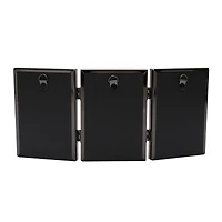 Simply Essentials™ 3 Opening 3.5" x 5" Black Hinged Metal Frame by Studio Décor®